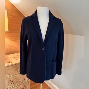 J.Crew Navy Textured Knit Jacket